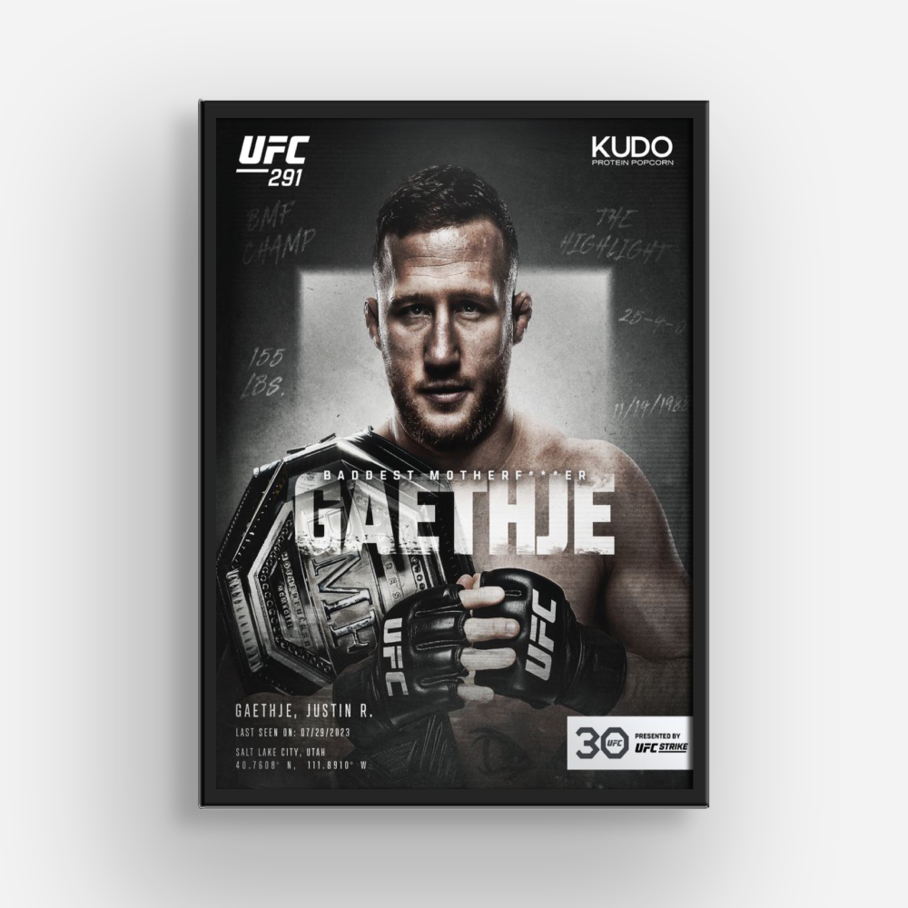 Justin Gaethje MMA Poster