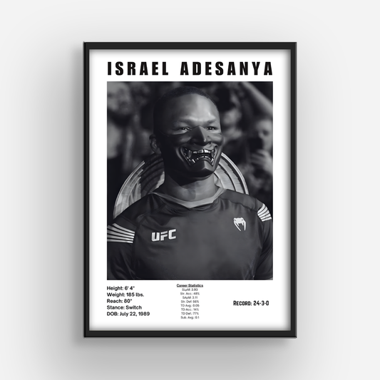 Israel Adesanya MMA Poster