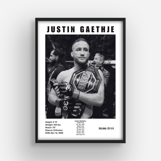 Justin Gaethje MMA Poster