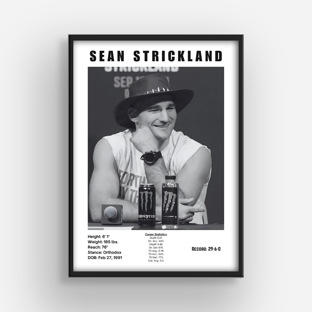 Sean Strickland MMA Poster