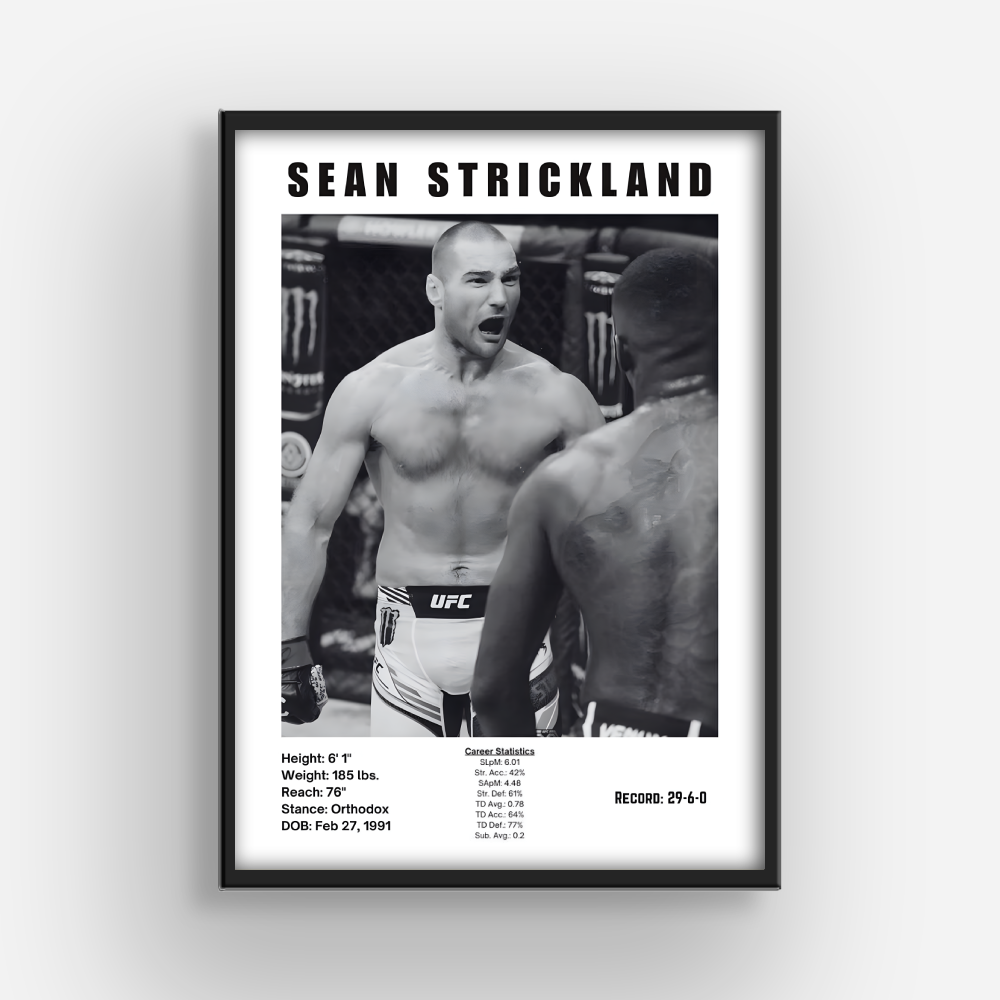 Sean Stricklandn MMA Poster